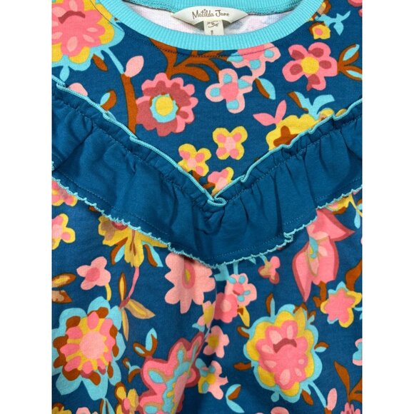 Matilda Jane Girls Top Sz 8 Wonderment Flower Forest Floral Long Sleeve - Picture 3 of 5
